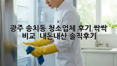 광주 송치동 청소업체 후기 싹싹 비교 ✨ #내돈내산 #솔직후기