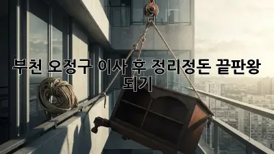 부천 오정구 이사 후, 정리정돈 끝판왕 되기!