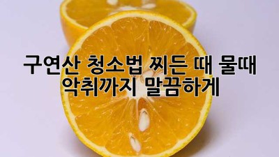 구연산 청소법: 찌든 때, 물때, 악취까지 말끔하게!