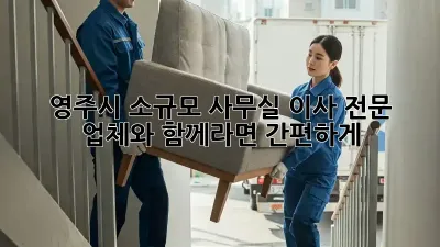영주시 소규모 사무실 이사, 전문 업체와 함께라면 간편하게!